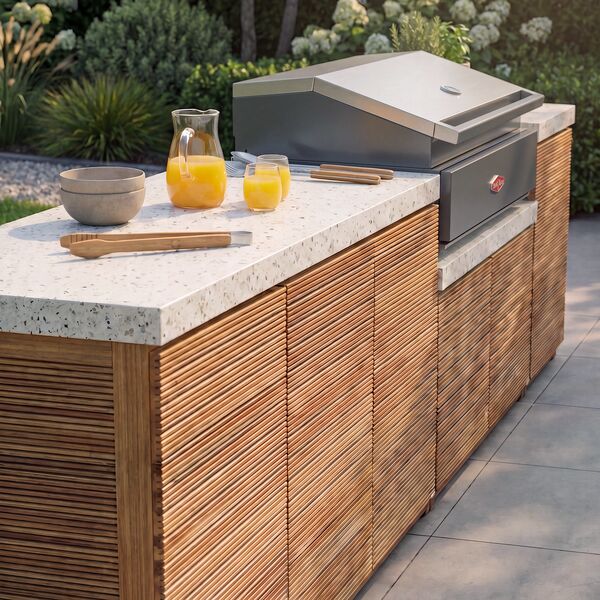 Antigua  Outdoor Kitchen Unit - Large Configuration / Beefeater 1700 Series BBQ