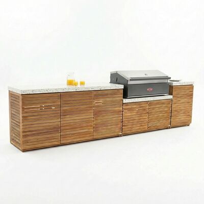 Antigua  Outdoor Kitchen Unit - Large Configuration / Beefeater 1700 Series BBQ