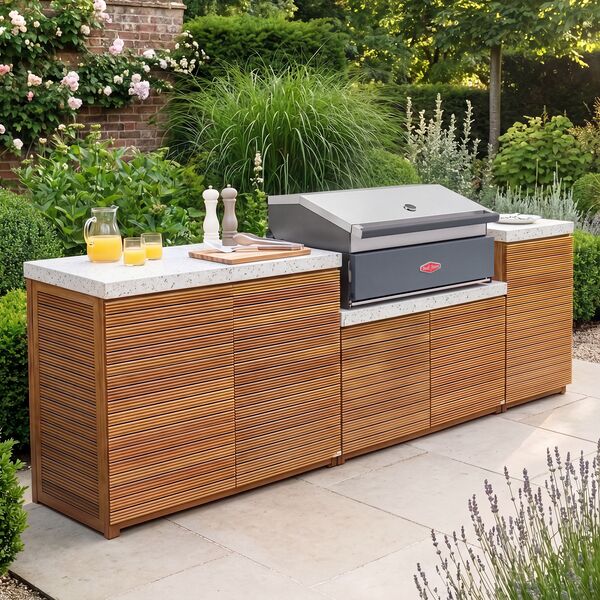 Antigua Outdoor Kitchen Unit - Medium Configuration / Beefeater 1700 Series BBQ
