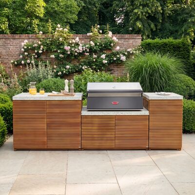Antigua Outdoor Kitchen Unit - Medium Configuration / Beefeater 1700 Series BBQ