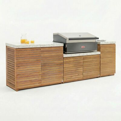 Antigua Outdoor Kitchen Unit - Medium Configuration / Beefeater 1700 Series BBQ