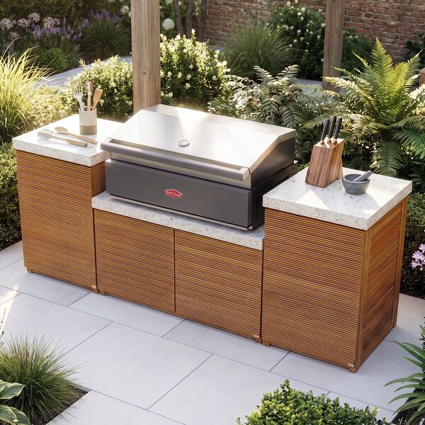 Antigua Outdoor Kitchen Unit - Small Configuration / Beefeater 1700 Series BBQ