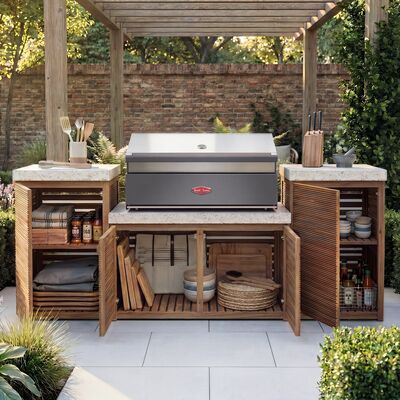 Antigua Outdoor Kitchen Unit - Small Configuration / Beefeater 1700 Series BBQ
