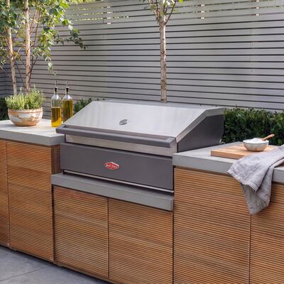 Bali Outdoor Kitchen Storage Unit - Double Unit Grill / Beefeater 1700 Series BBQ