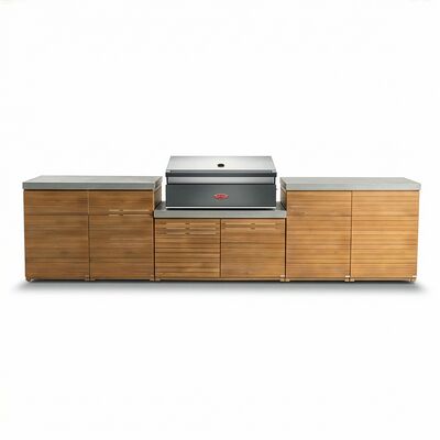 Bali Outdoor Kitchen Storage Unit - Double Unit Grill / Beefeater 1700 Series BBQ