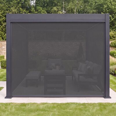 Aurora Pergola - Zip Blind - 3m Side - Grey