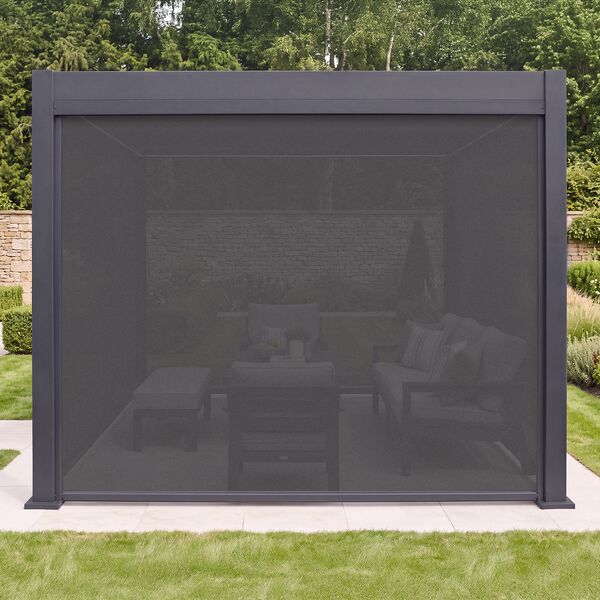 Aurora Pergola - Zip Blind - 3m Side - Grey