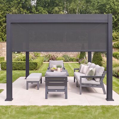 Aurora Pergola - Zip Blind - 3m Side - Grey