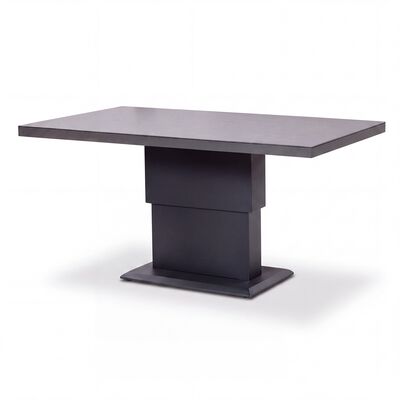 New York Corner Dining Set with Rising Table / Dove Grey - Ceramic Glass