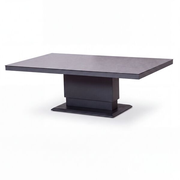 New York Corner Dining Set with Rising Table / Dove Grey - Ceramic Glass