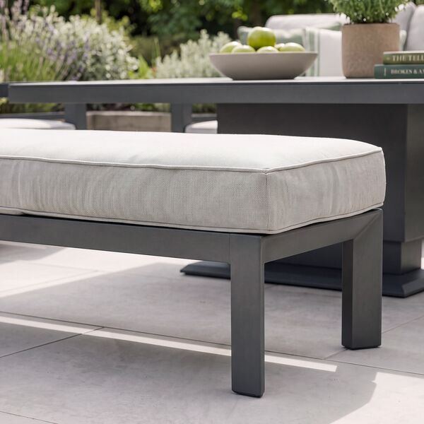 New York 3 Seat Sofa Set with Rising Table / Dove Grey - Ceramic Glass
