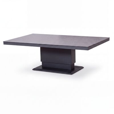 New York 3 Seat Sofa Set with Rising Table / Dove Grey - Ceramic Glass