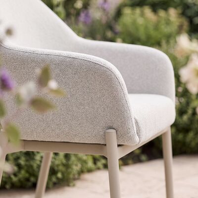 Bellagio Outdoor Fabric Pair of Dining Chairs - Champagne