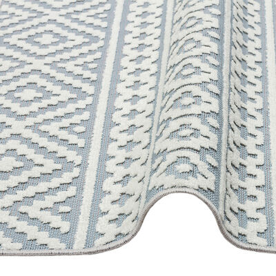 Jazz - Aztec Blue Indoor and Outdoor Rug - 290cm x 190cm product image
