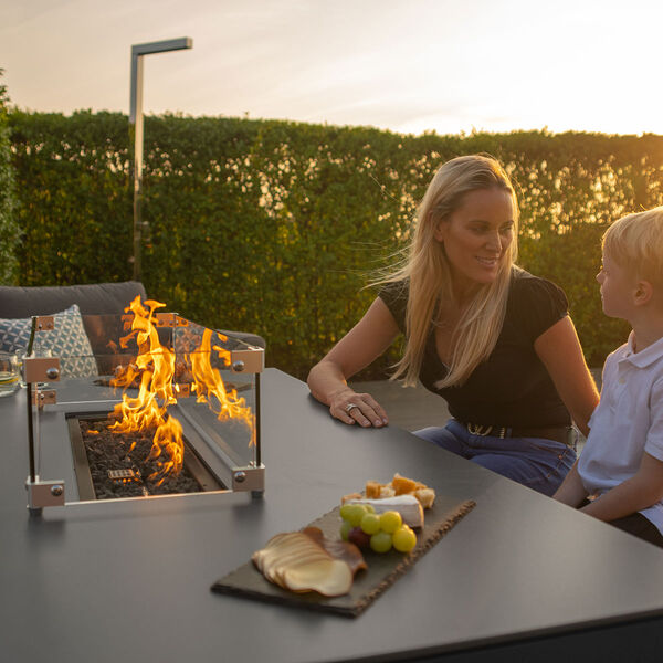 Maze - Outdoor Fabric Pulse 3 Seat Sofa Set with Fire Pit Table - Charcoal product image
