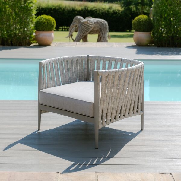 Maze - Milan Rope Weave 3 Seat Sofa Set with Rectangular Coffee Table - Cool Linen product image