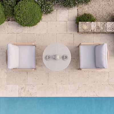 Malibu 2 Seat Bistro Set - Wood Effect