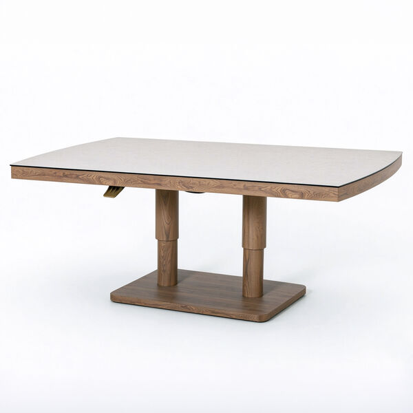 Malibu 3 Seat Sofa Set with Rising Table and Bench - Wood Effect