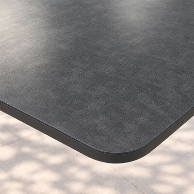 70 cm  Small Square Rising Table with Ceramic Glass - Grey