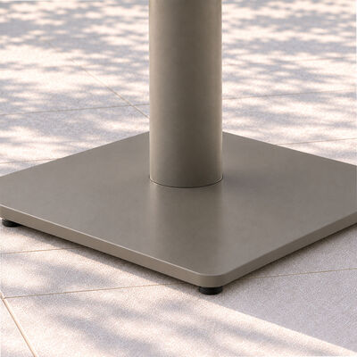 100 cm Square Rising Table with Ceramic Glass - Latte