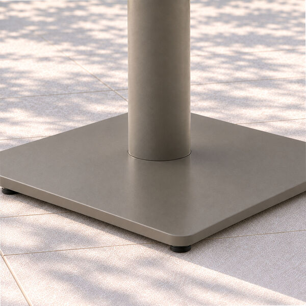 100 cm Square Rising Table with Ceramic Glass - Latte
