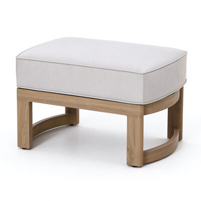 Malibu Square Corner Sofa Set with Rising Table and 2 Footstool - Wood Effect