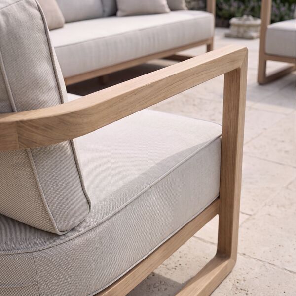 Malibu Rectangular Corner Sofa Set with Rising Table and Bench - Wood Effect