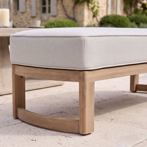 Malibu Rectangular Corner Sofa Set with Rising Table and Bench - Wood Effect