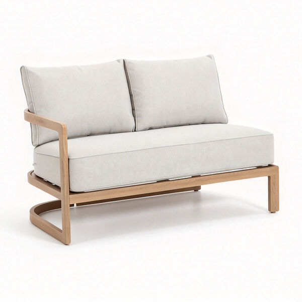 Malibu Rectangular Corner Sofa Set with Rising Table and Bench - Wood Effect