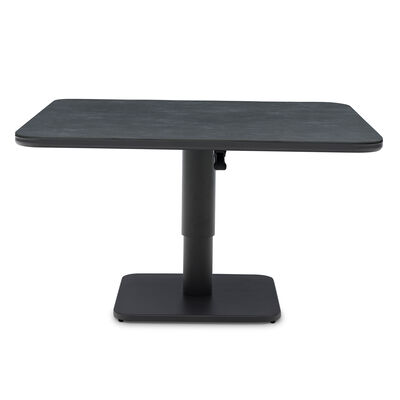 100 cm Square Rising Table with Ceramic Glass - Grey