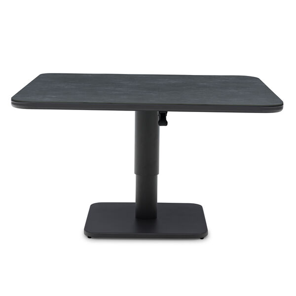 100 cm Square Rising Table with Ceramic Glass - Grey