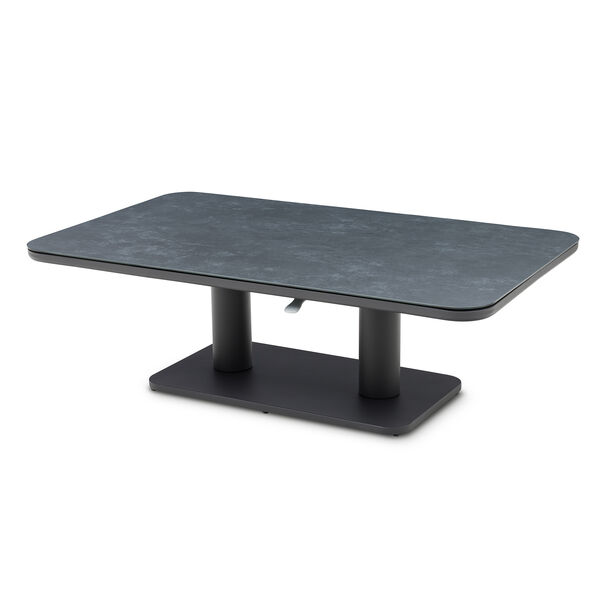 150 x 90 cm Rectangular Rising Table with Ceramic Glass - Grey