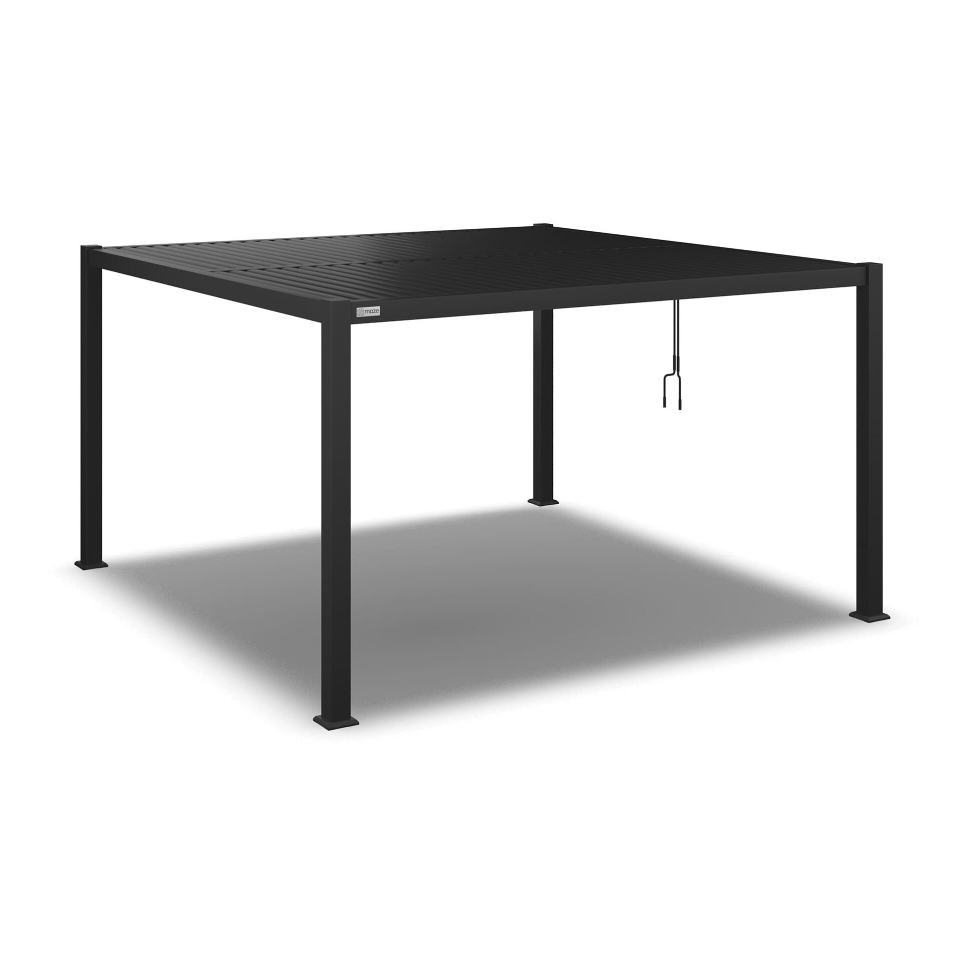 Maze - Como 4m x 4m Aluminium Metal Outdoor Garden Pergola - Grey product image