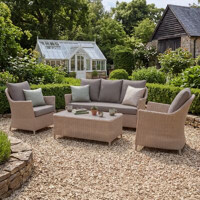 Turin 3 Seat Sofa Set - Natural
