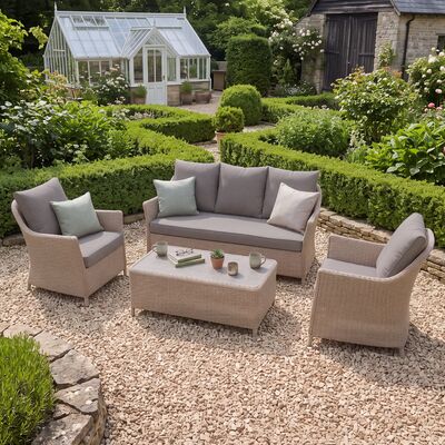 Turin 3 Seat Sofa Set - Natural