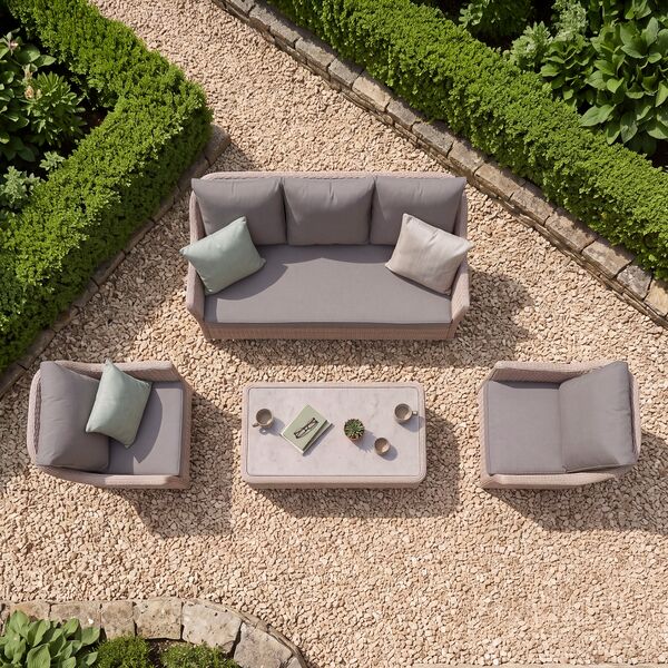Turin 3 Seat Sofa Set - Natural