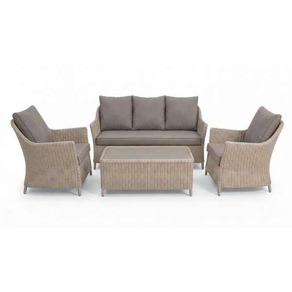 Turin 3 Seat Sofa Set - Natural