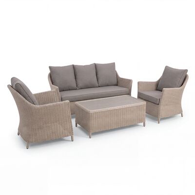 Turin 3 Seat Sofa Set - Natural