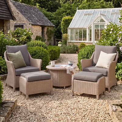 Turin 5pc Lounge Set with Rising Table - Natural