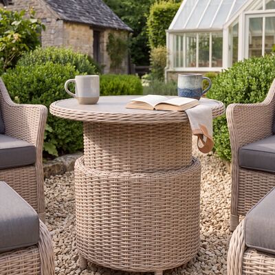 Turin 5pc Lounge Set with Rising Table - Natural