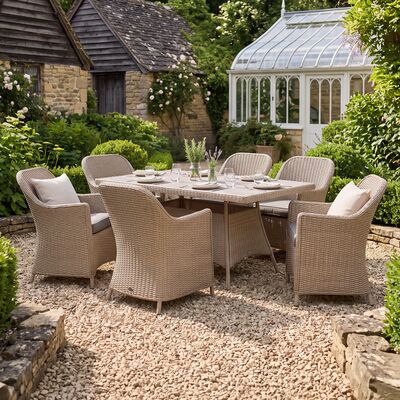 Turin 6 Seat Rectangular Dining Set - Natural