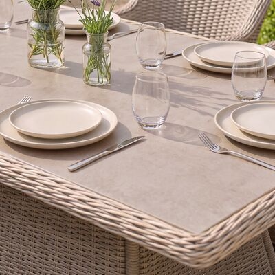 Turin 6 Seat Rectangular Dining Set - Natural