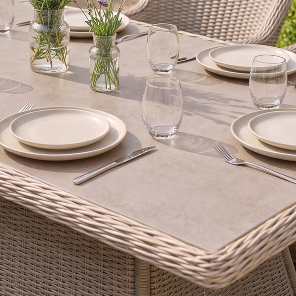 Turin 6 Seat Rectangular Dining Set - Natural