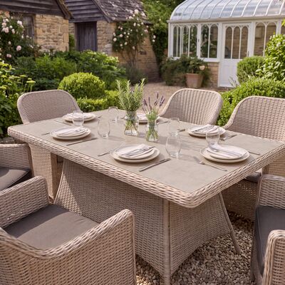 Turin 6 Seat Rectangular Dining Set - Natural