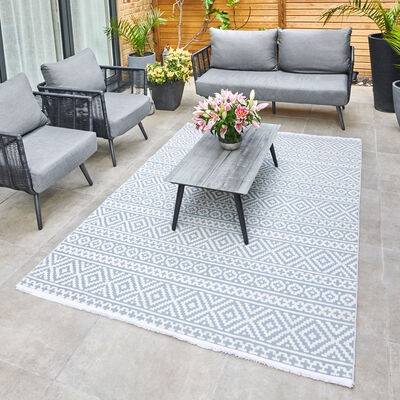 Jazz - Aztec Blue Indoor and Outdoor Rug - 290cm x 190cm product image