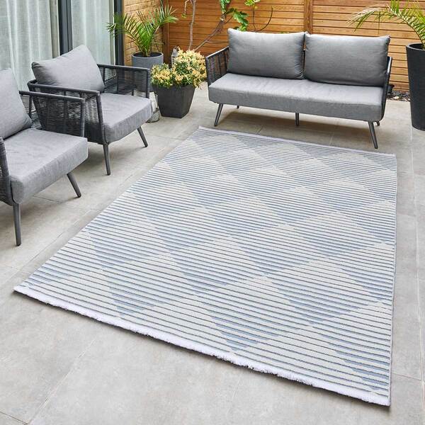 Jazz - Diamond Blue Indoor and Outdoor Rug - 220cm x 160cm product image