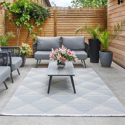 Jazz - Diamond Blue Indoor and Outdoor Rug - 290cm x 190cm product image