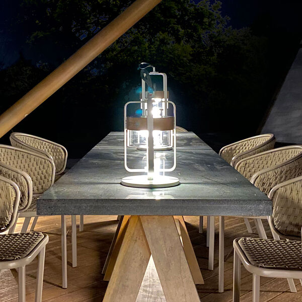 Maze - Satellite Large Solar Light with Stand white product image