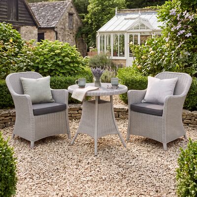Turin 2 Seat Bistro Set - Light Grey