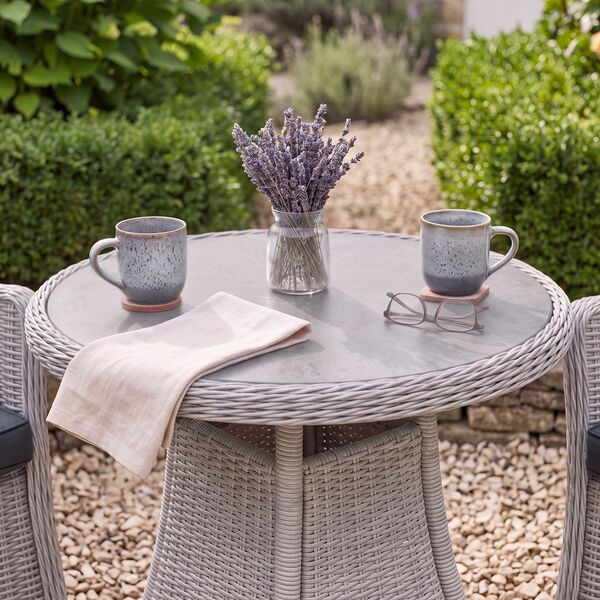 Turin 2 Seat Bistro Set - Light Grey